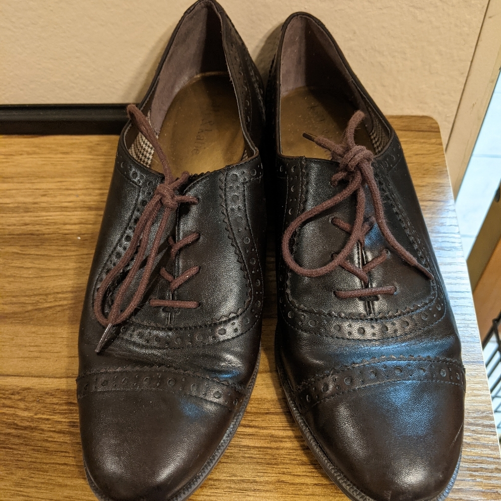 Brown loafers, worn once